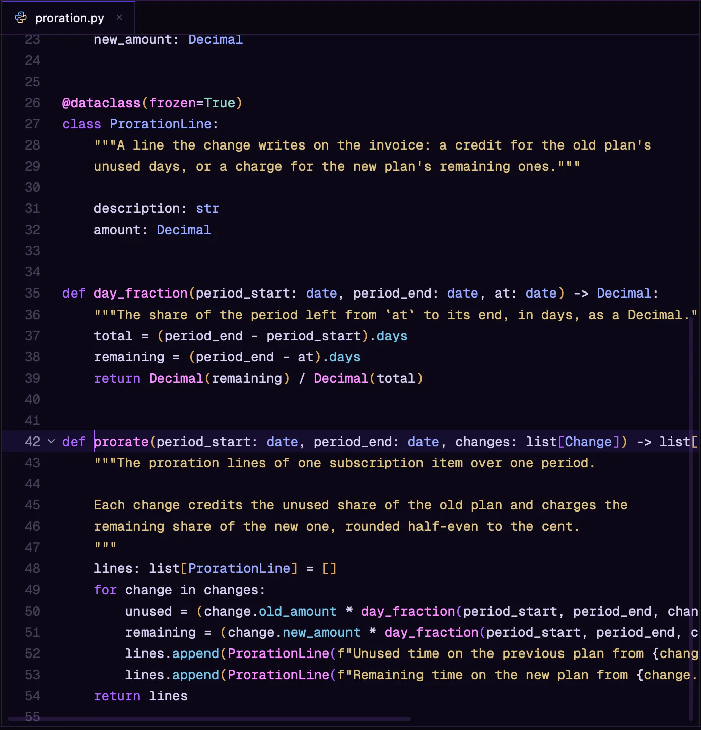Workbench: the native editor at the costliest function's definition